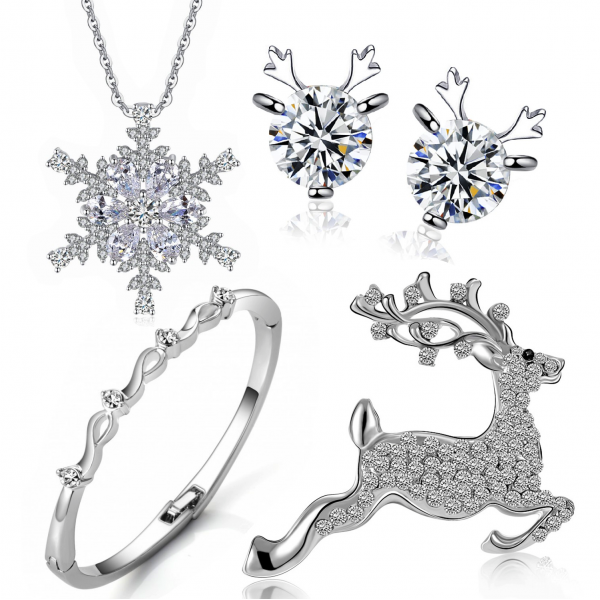 Festive Four Piece Jewellery Set Made with Crystals from Swarovski®