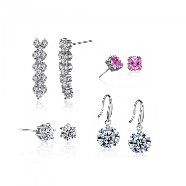 Four Piece Earring Set Made with Crystals from Swarovski®