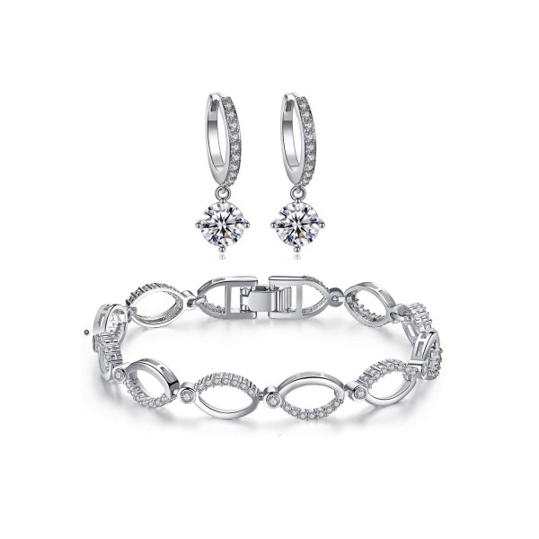 Crystal Hoop Link Set Made with Crystals from Swarovski®