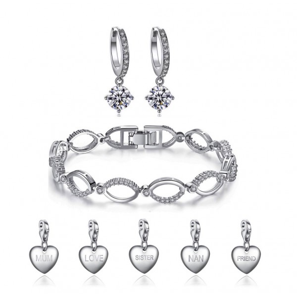 Crystal Link Set made with Crystals from Swarovski® [including choice of charm]