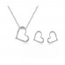 Diamond Heart Pendant & Earring Set CTTW 0.045