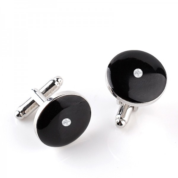 Cufflinks Made with Crystals from Swarovski® (Available in Black or White)