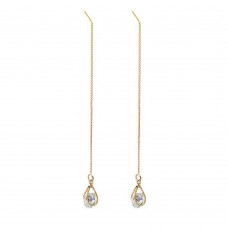 Crystal Drops Earrings with Crystals From Swarovski® Available in silver or gold tone