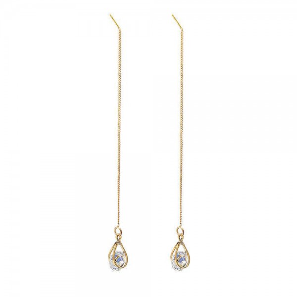 Crystal Drops Earrings with Crystals From Swarovski® Available in silver or gold tone