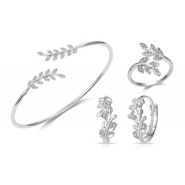 Leaf Set Made with Crystals from Swarovski®
