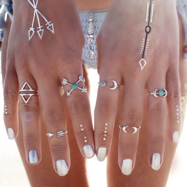 Bohemian 6 Piece Ring Set