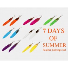 7 Days Of Summer Feather Earrings