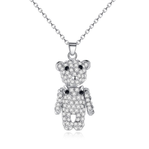 Crystal Encrusted Teddy Bear Pendant