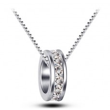 Single Hoop Pendant Made with Crystals From Swarovski®