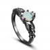 Heart Cut Opal Gemstone Ring