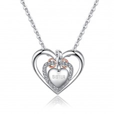 INFINITY LOVE NECKLACE WITH CRYSTALS FROM SWAROVSKI® Including Choice of Charm