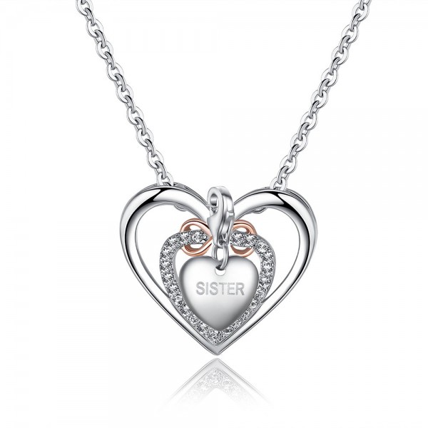 INFINITY LOVE NECKLACE WITH CRYSTALS FROM SWAROVSKI® Including Choice of Charm