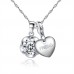 CRYSTAL SOLITAIRE FLOWER PENDANT MADE WITH CRYSTALS FROM SWAROVSKI® INCLUDING CHOICE OF CHARM