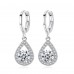 Crystal & Sapphire Drop Earrings