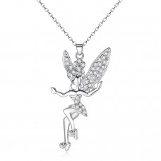 Crystal Encrusted Fairy Pendant 