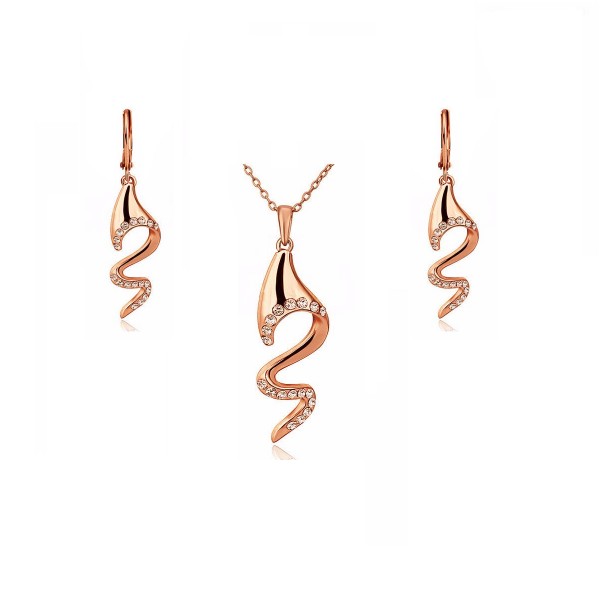 Rose Gold Lightening Crystal Set 