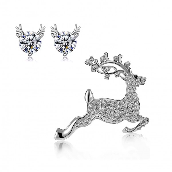 Reindeer Set Made with Crystals from Swarovski®