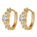Crystal Solitaire Cuff Earrings