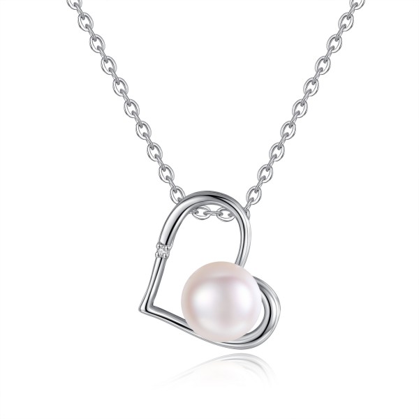Diamond and Freshwater Pearl Pendant CTTW 0.015