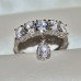 Crystal Zircon Drop Ring