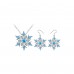 Blue Crystal Snowflake Set made with Crystals from Swarovski®