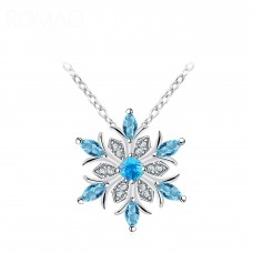 Blue Crystal Snowflake made with Crystals from Swarovski®