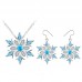 Blue Crystal Snowflake Set made with Crystals from Swarovski®