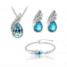 Cinderella Blue Tri-Set with Crystals From Swarovski® 