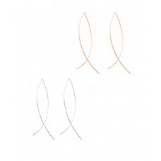 Cross Wire Hoop Earrings Set