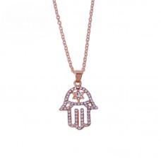 Hamsa Hand Crystal Pendant
