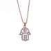 Hamsa Hand Crystal Pendant