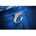 Luxury Rose Style Dual Toned Gold Filled Ring Made with Crystals from Swarovski®