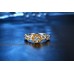 Luxury Rose Style Dual Toned Gold Filled Ring Made with Crystals from Swarovski®