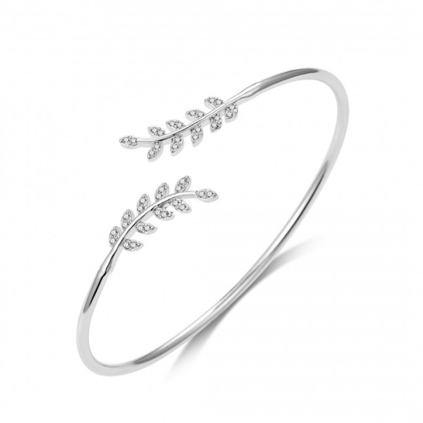 Leaf Bangle Made with Crystals from Swarovski®