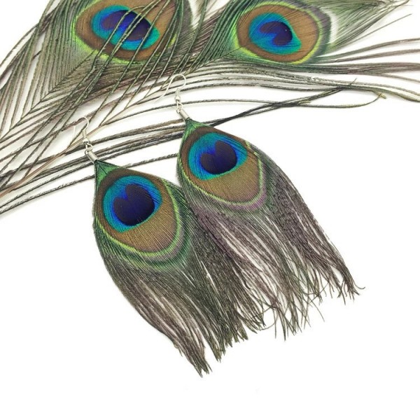 Peacock Feather Earrings