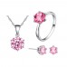 Solitaire Three Piece Set with Crystals from Swarovski® - 4 Colours