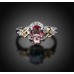 Pink Sapphire Heart Crystal Ring