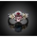 Pink Sapphire Heart Crystal Ring