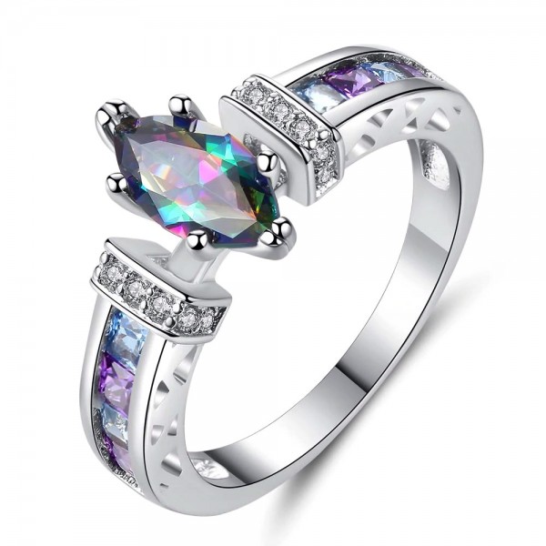 Rainbow Zircon Gemstone Cluster