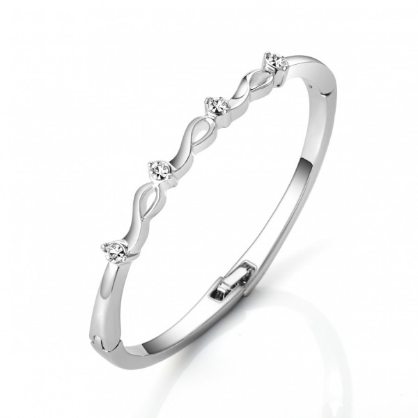 Four Stone Ribbon Bracelet Made with Crystals from Swarovski®