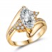 Marquise Cut Crystal Cluster Band Ring