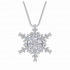 Crystal Snowflake Pendant Made with Crystals from Swarovski®