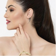 Gold Tone Wave and Marble Effect Bangle with Gift Packaging for Women