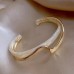 Gold Tone Wave and Marble Effect Bangle with Gift Packaging for Women
