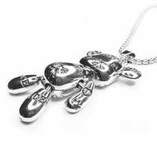 Billy the Bear Love & Peace Bear Balloon Necklace - Stainless Steel Anti-Tarnish