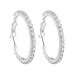 Crystal Hoop Earrings with Cubic zirconia