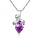 Large Pear Cut Crystal/Ruby/Amethyst Pendant