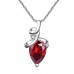 Large Pear Cut Crystal/Ruby/Amethyst Pendant