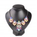 Pastel Flower & Crystals Statement Necklace