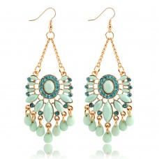 Bohemian Turquoise & Gold Earrings
